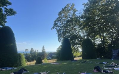 Yoga au parc à Lausanne mai à sept 2024